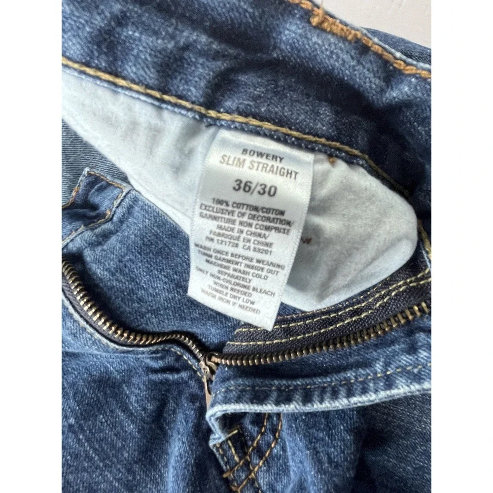 AEROPOSTALE Bowery Slim Straight‎ Denim Jeans Mens Size 36x30 Distressed
